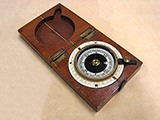 Francis Barker WW1 mahogany cased military marching compass dated 1918
